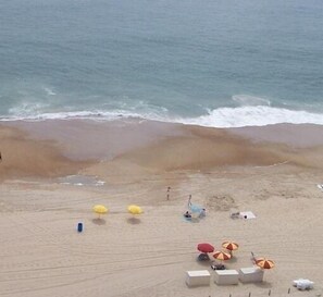 A view of the beach from the big oceanside balcony