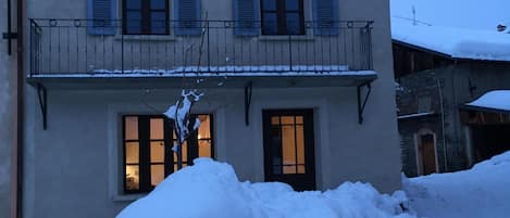 Traditional mountain house front view