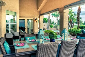 Exquisite patio views while dining or relaxing!