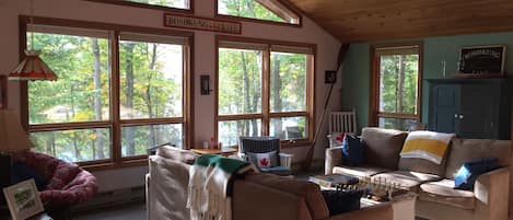 Living Room with Lakeside View