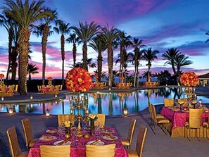 Outdoor banquet area