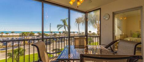 lanai with beach view