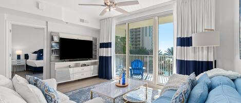 Pool and Gulf View Living Room 