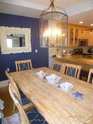 Dining area with seating for 8