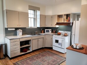 Kitchen - with all new appliances - gas range, microwave, dishwasher and fridge
