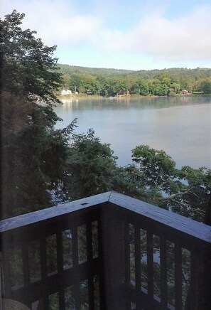 The lake views from king Bedroom #1 balcony