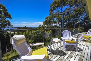 Rear deck with views