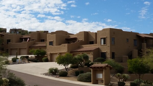 Upper right hand unit is our condo, well above the road, Grande