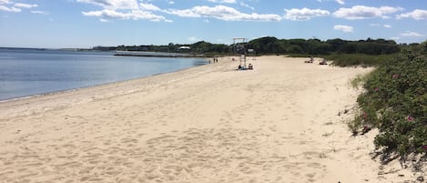 Keyes Beach, 120 steps from the deck.