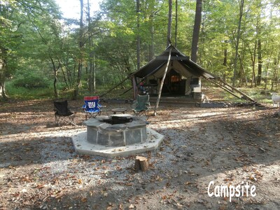 Fresh Air "WINTER  CAMPIING"  Private HEATED Professional Wilderness Camp  12 ac