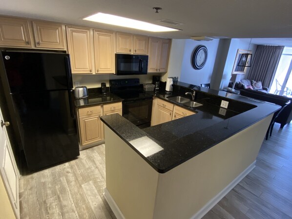 Kitchen with all the comforts of home.