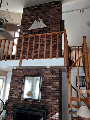 View of Master suite loft from living room.