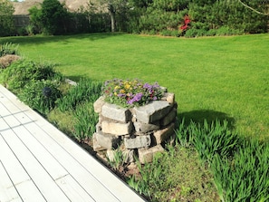 Some of the beautiful plantings and flowers on the far end of the pool deck.