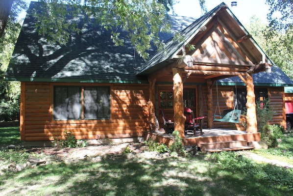 Front of Log Cabin