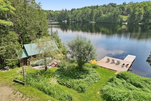 View of lake from deck