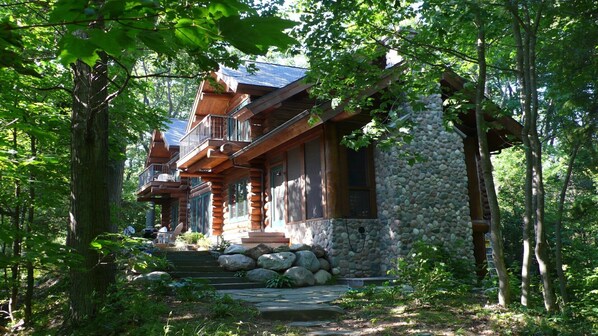 Lake side of the cabin