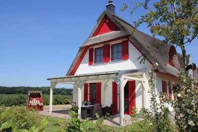 Thatched cottage in 1. Row to the Baltic Sea - near the Hanseatic city of Wismar