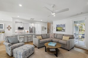 Living Room and Kitchen at 4 Lands End Court