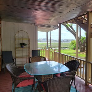 Lower level covered porch