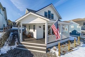 Spacious wraparound porch