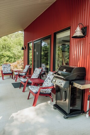 Covered deck and BBQ