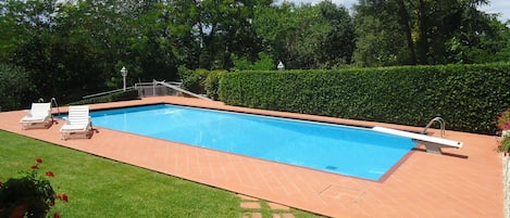 Swimming pool 15m x 7,5m, depth from 1,4m to 3 meters