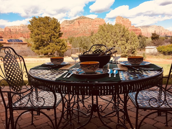 Amazing Red Rock views while dining and watching the sunset!