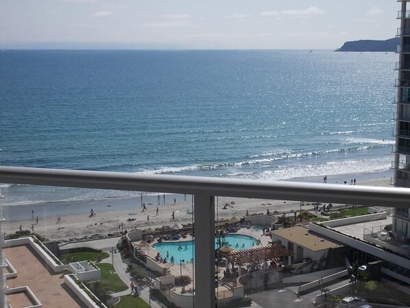 Your view of the Pacific Ocean, Point Loma, and the Coronado Shores Beach.