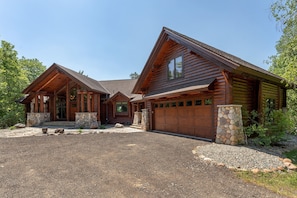 Front with garage.
