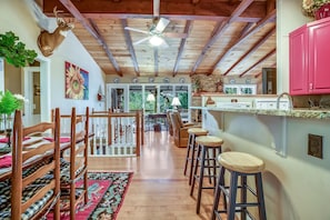 3 Bar Stools at counter