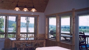 All glass looking toward the River.