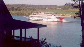 RIVERBOATS! All sort of ships pass day & night.