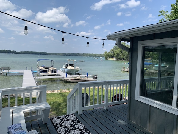 View to lake from deck