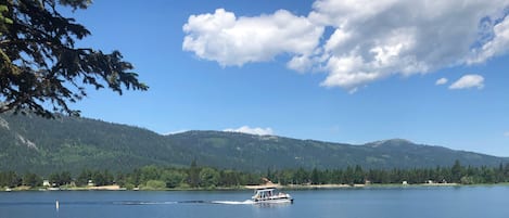 Beach beginning of June, almost full reservoir.