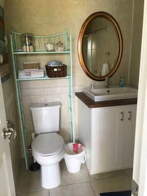 Updated downstairs full bathroom with stand up shower