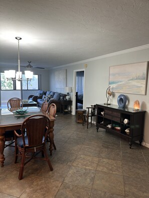 Another view of the living/dining area 