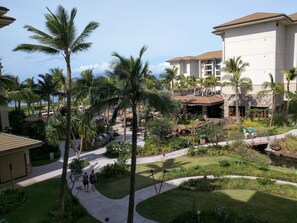 Third floor view of ocean and resort from villa lanai.