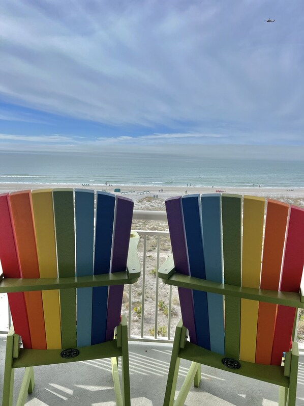 Beach views on the balcony at it's best!