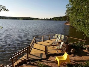 Beach terrace and 2 piers