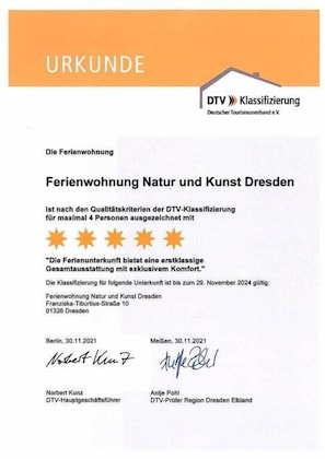 5-star certificate from the German Tourism Association