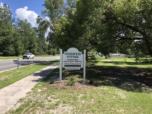 Sign in front of house
