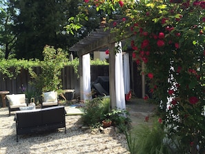 The spacious and elegant back deck opens up the place for al fresco dining & fun