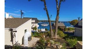 Water views of boats and harbor activities.  Delightful location.