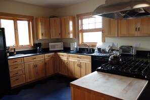 Highly functional kitchen has great views too!