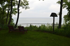 Our bluff overlooking Lake Michigan and the beach.