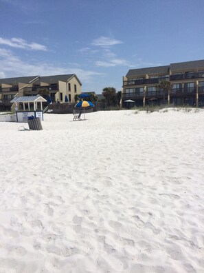looking up from ocean at complex - Largo Mar - old pic