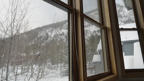 View of Royal Mountain from bay windows in bedroom 1 (master)