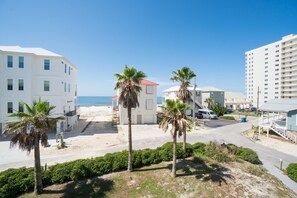 You have a beautiful view of the sandy beaches, Gulf and Seascape boardwalk.