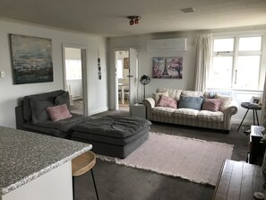 Open plan lounge with comfortable furnishings