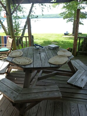 front porch dining area (grill close by)